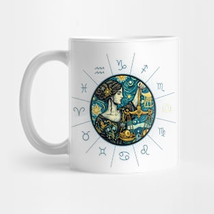 ZODIAC Libra - Astrological LIBRA - LIBRA - ZODIAC sign - Van Gogh style - 12 Mug